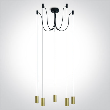 ONE Light | 63124C/BBS BRUSHED BRASS PENDANT 20W 5xE27 - OEM NORDIC - Quality Parts Distribution