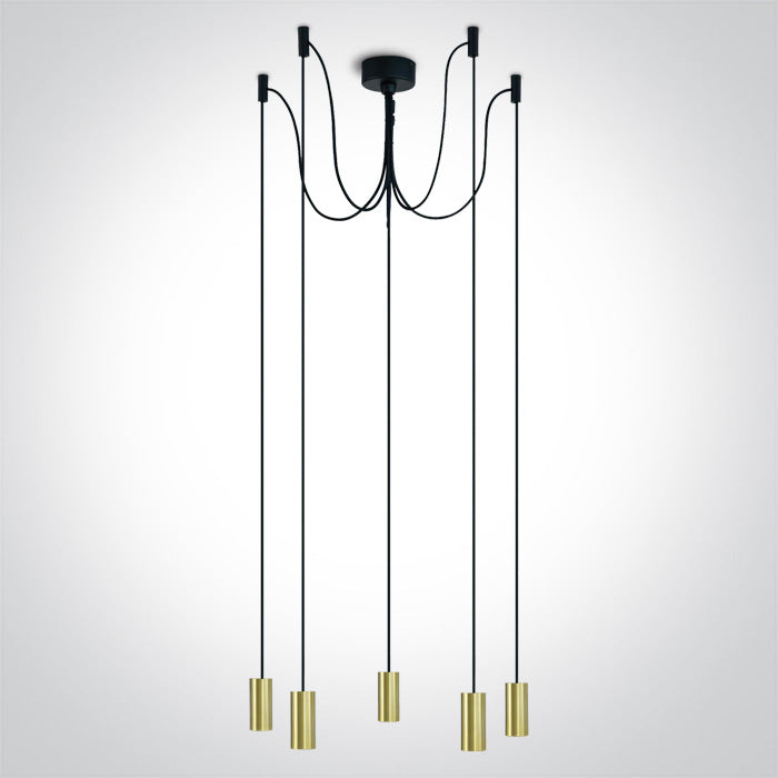 ONE Light | 63124C/BBS BRUSHED BRASS PENDANT 20W 5xE27 - OEM NORDIC - Quality Parts Distribution