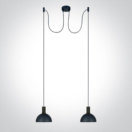 ONE Light Pendant Light E27 2x10W IP20 Black 63140B/B