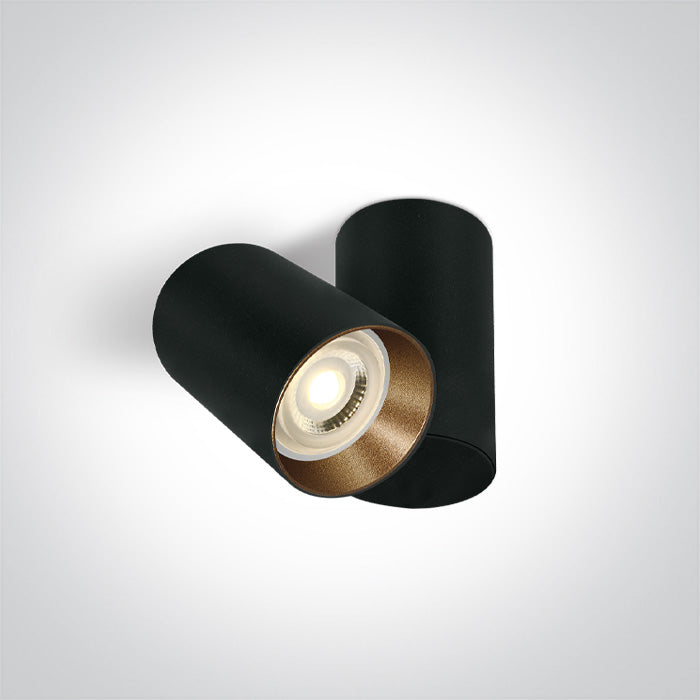 ONE Light Wall / Ceiling Light GU10 10W IP20 Black 65105E/B