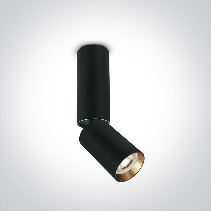 ONE Light Ceiling Light GU10 10W IP20 Black 65105EA/B