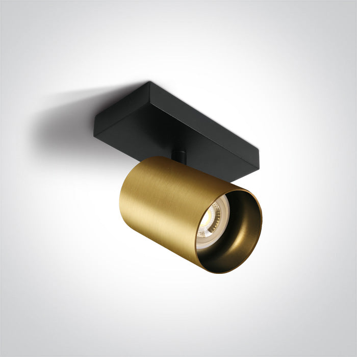ONE Light Wall / Ceiling Light GU10 10W IP20 Brushed Brass 65105N/BBS