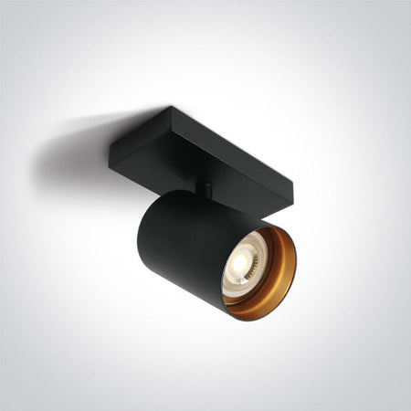ONE Light Wall / Ceiling Light GU10 10W IP20 Black-Brass 65105N/B