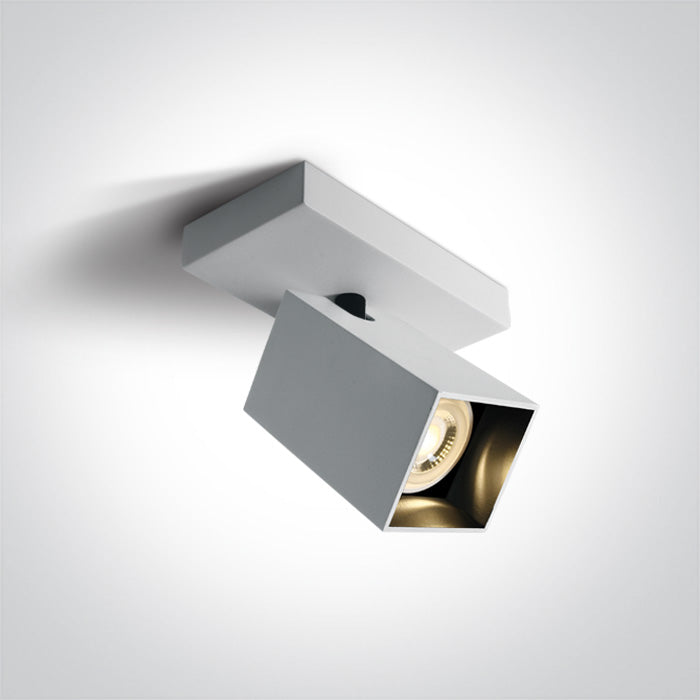 ONE Light Wall / Ceiling Light GU10 10W IP20 White 65105NB/W