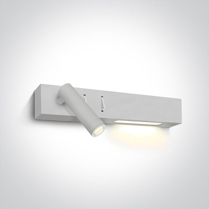 ONE Light | 65146/W/W WHITE LED 3W + LED 6W WW WALL LAMP IP20 230v LEFT - OEM NORDIC - Quality Parts Distribution