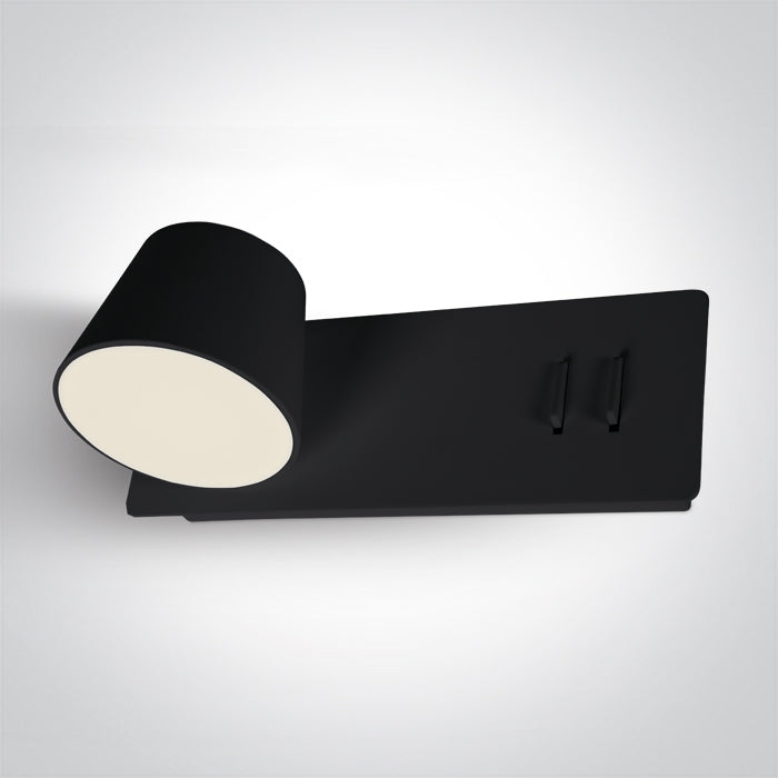 ONE Light | 65147/B/W BLACK LED 6W+4W UPLIGHT WW IP20 230V LEFT - OEM NORDIC - Quality Parts Distribution