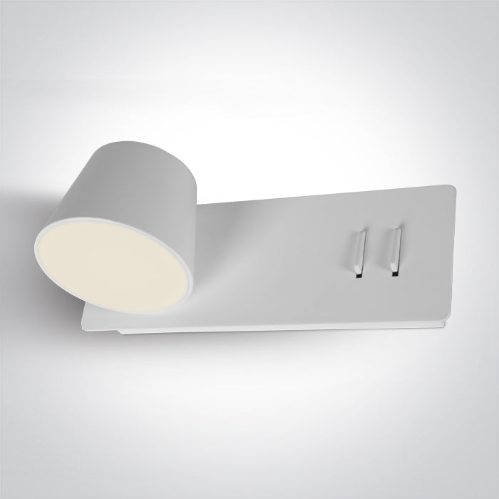 ONE Light | 65147/W/W WHITE LED 6W+4W UPLIGHT WW IP20 230V LEFT - OEM NORDIC - Quality Parts Distribution