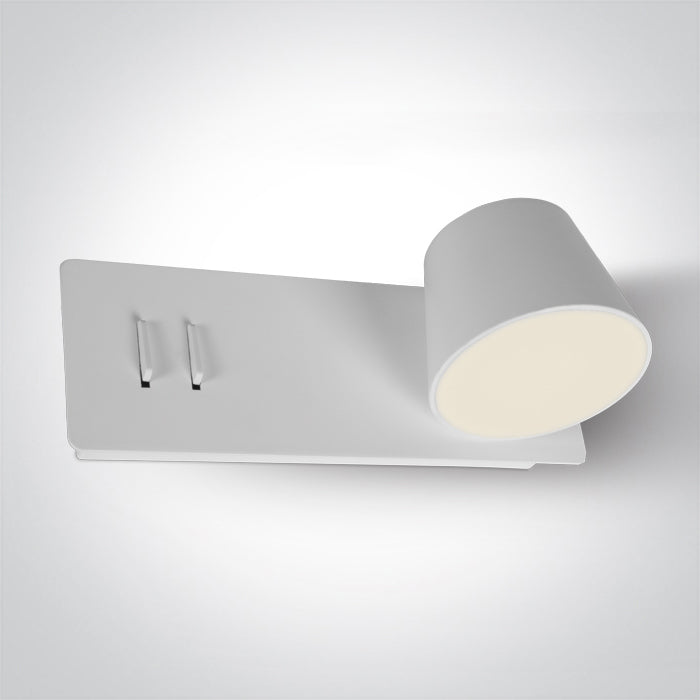 ONE Light | 65147A/W/W WHITE LED 6W+4W UPLIGHT WW IP20 230V RIGHT - OEM NORDIC - Quality Parts Distribution