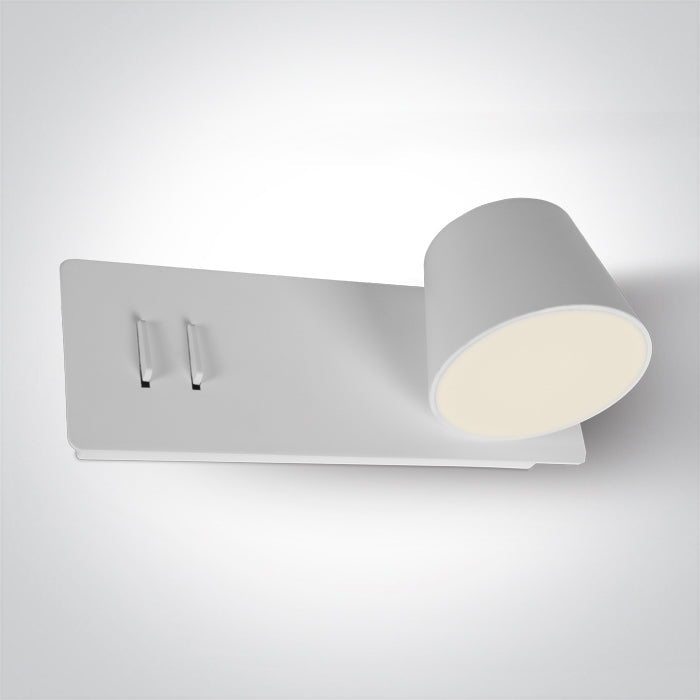 ONE Light Wall Light 6W+4W 500lm+340lm 3000K CRI80 IP20 White 65147A/W/W