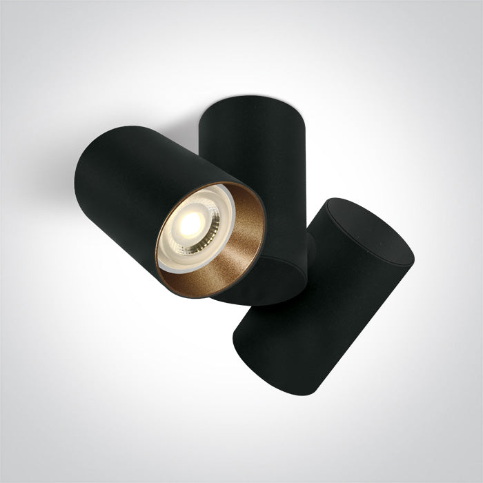 ONE Light Wall / Ceiling Light GU10 2x10W IP20 Black 65205E/B