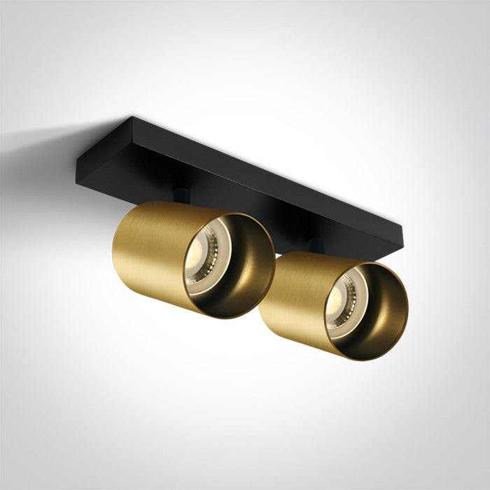 ONE Light | 65205N/BBS BRUSHED BRASS GU10 2x10W DARK LIGHT - OEM NORDIC - Quality Parts Distribution