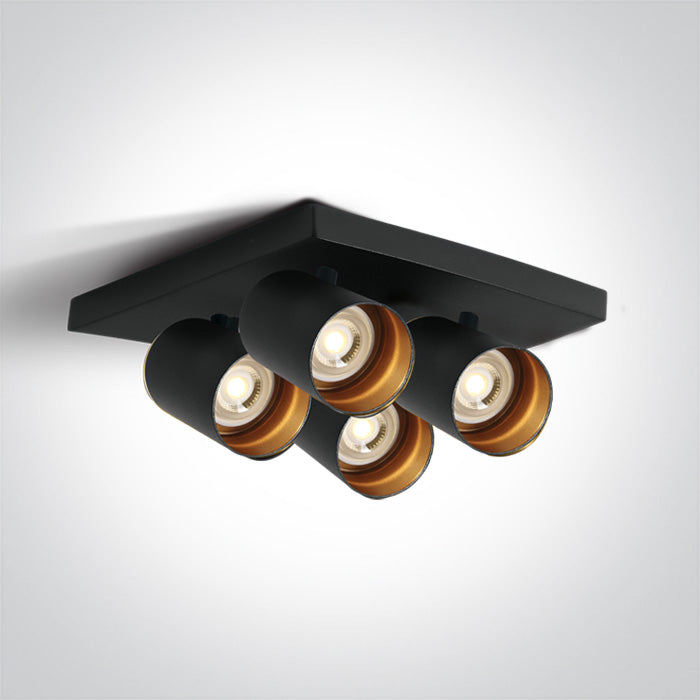 ONE Light | 65405N/B BLACK GU10 4x10W DARK LIGHT - OEM NORDIC - Quality Parts Distribution