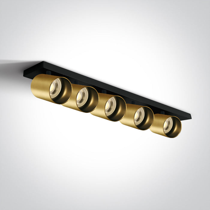 ONE Light | 65505N/BBS BRUSHED BRASS GU10 5x10W DARK LIGHT - OEM NORDIC - Quality Parts Distribution