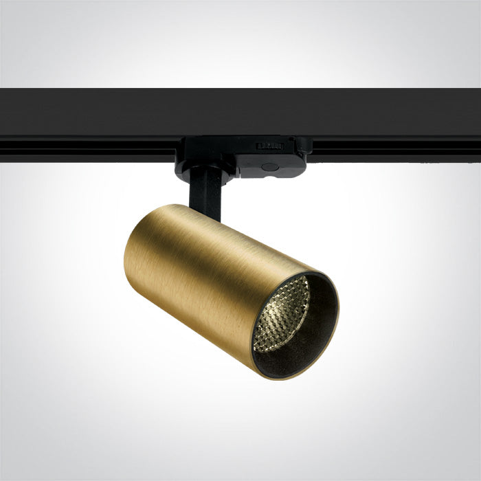 ONE Light Track Spot 12W 1080lm 3000K CRI90 IP20 Brushed Brass 65524T/BBS/W