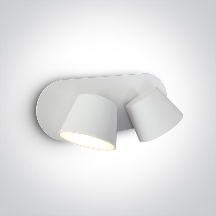 ONE Light Wall Light 2x6W 2x500lm 3000K CRI80 IP20 White 65740A/W/W