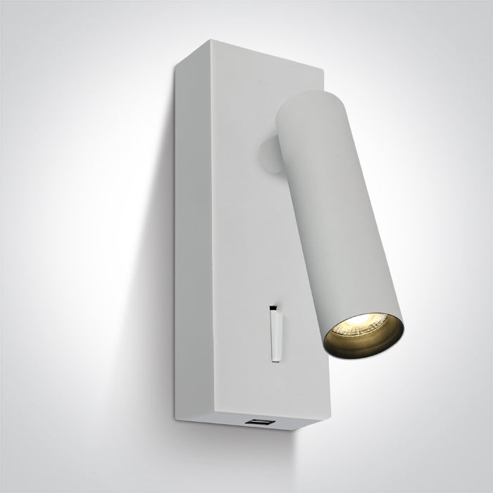 ONE Light | 65746A/W/W WHITE LED 3W WW IP20 230V USB 2A - OEM NORDIC - Quality Parts Distribution