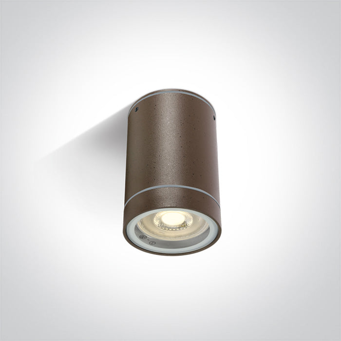 ONE Light Ceiling Light GU10 10W IP54 Rust Brown 67130C/BR