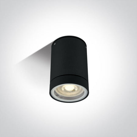 ONE Light Ceiling Light GU10 10W IP54 Black 67130C/B