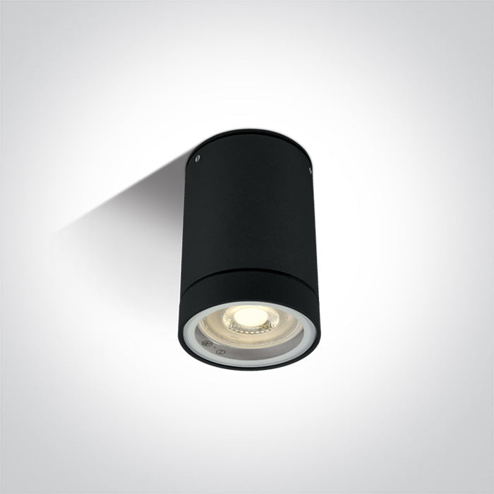 ONE Light Ceiling Light GU10 10W IP54 Black 67130C/B