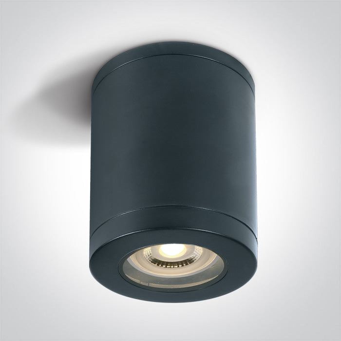ONE Light Ceiling Light GU10 10W IP65 Black 67142B/B