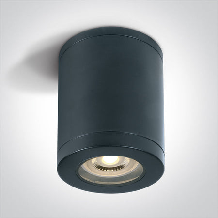 ONE Light Ceiling Light GU10 10W IP65 Black 67142B/B