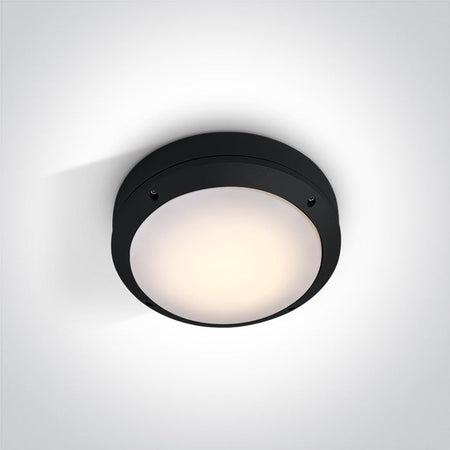 ONE Light Wall / Ceiling Light E27 12W IP54 Black 67204/B