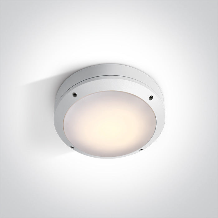 ONE Light Wall / Ceiling Light E27 12W IP54 White 67204/W