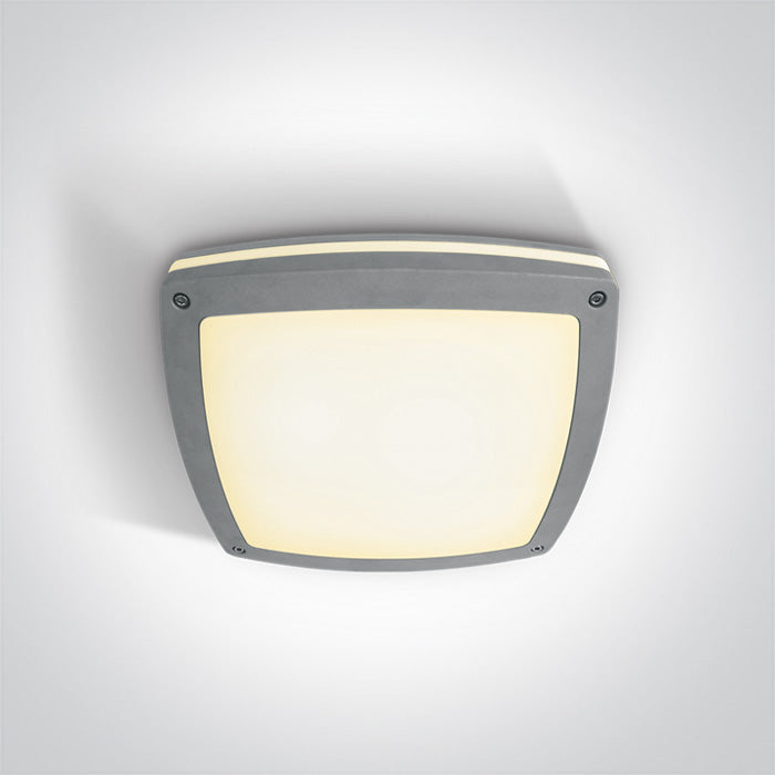 ONE Light Ceiling Light E27 2X20W IP54 Grey 67216/G
