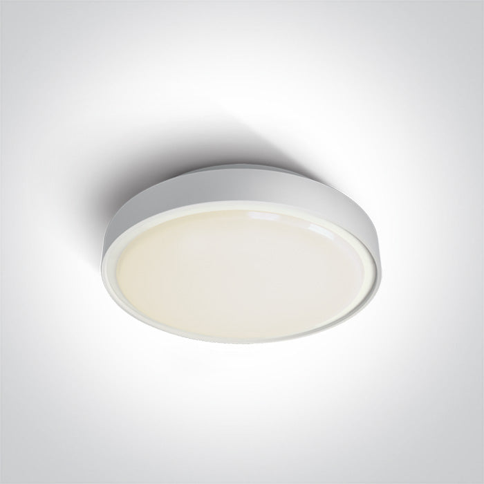 ONE Light Ceiling Light E27 12W IP65 White 67280E/W