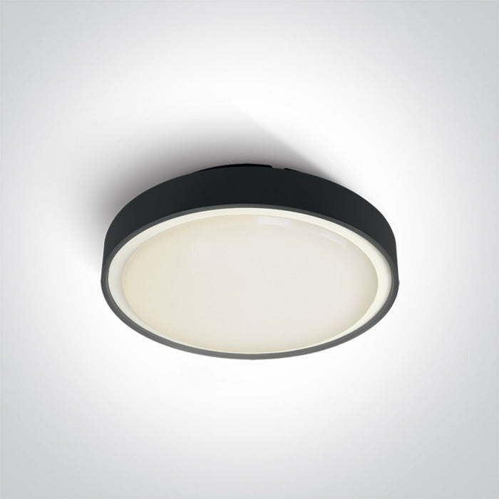 ONE Light Ceiling Light E27 2x12W IP65 Black 67280EA/B