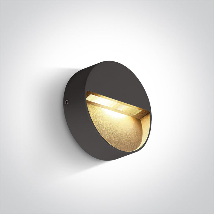 ONE Light | 67359/AN/W ANTHRACITE LED WALL LIGHT 3W WW IP54 100-240V - OEM NORDIC - Quality Parts Distribution