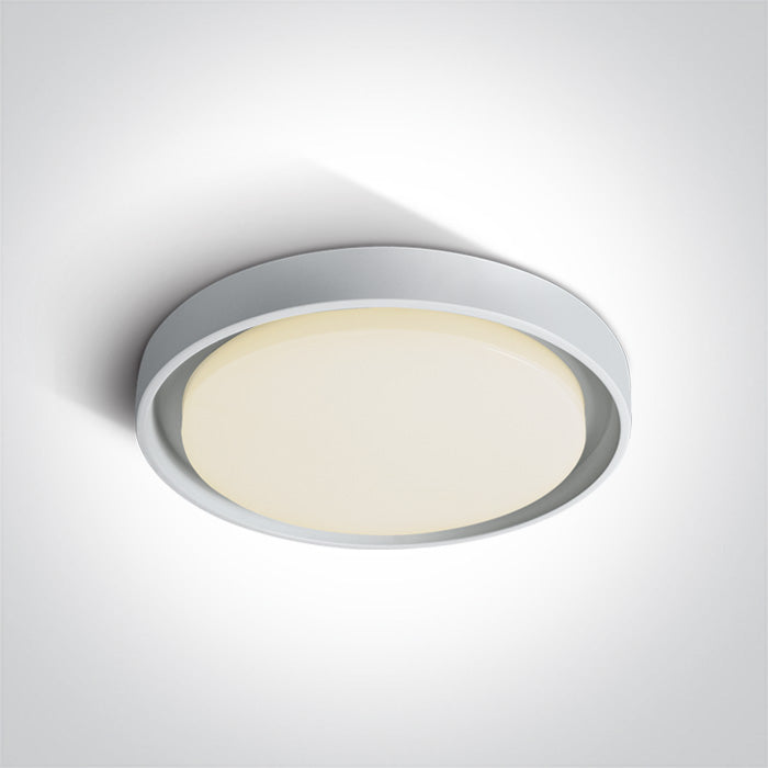 ONE Light Ceiling Light 30W 2500lm 3000K CRI80 IP54 White 67384/W/W