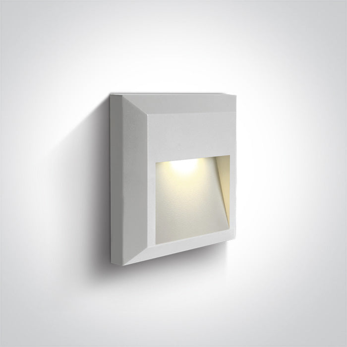 ONE Light | 67388B/W/W WHITE LED WALL LIGHT 2W WW DARK LIGHT IP65 230V - OEM NORDIC - Quality Parts Distribution
