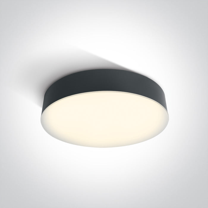ONE Light Ceiling Light 21W 1300 3000K CRI80 IP65 Anthracite 67390/AN/W