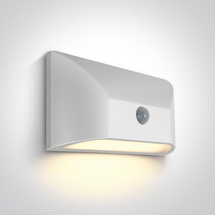 ONE Light | 67396A/W/W WHITE LED WALL LIGHT 6W WW IP65 230V SENSOR - OEM NORDIC - Quality Parts Distribution