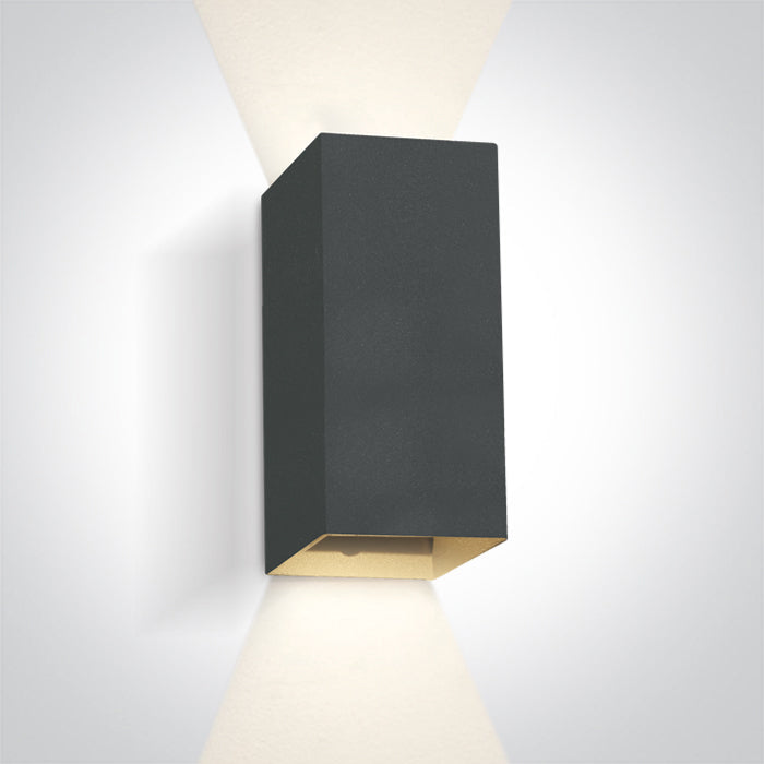 ONE Light Wall Light 2x3W 2x200lm 3000K CRI80 IP54 Anthracite 67398A/AN/W