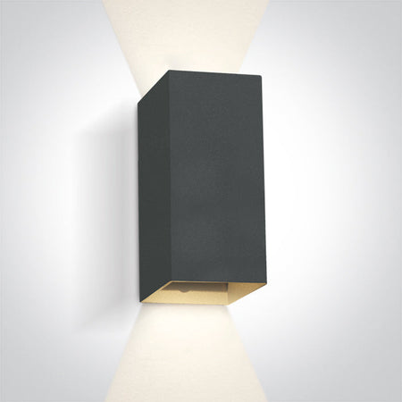 ONE Light Wall Light 2x3W 2x200lm 3000K CRI80 IP54 Anthracite 67398A/AN/W