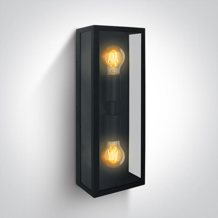 ONE Light Wall Light E27 2x12W IP43 Black 67406B/B
