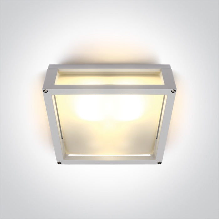 ONE Light Wall / Ceiling Light E27 2X12W IP54 White 67420B/W