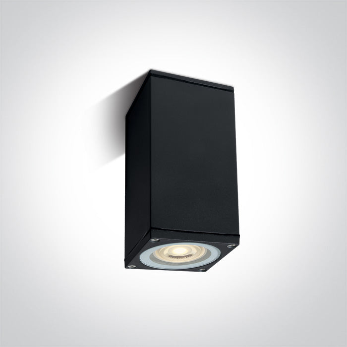 ONE Light Ceiling Light GU10 10W IP54 Black 67426D/B