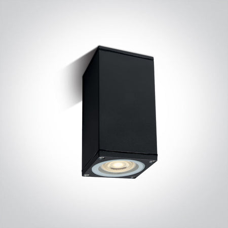 ONE Light Ceiling Light GU10 10W IP54 Black 67426D/B