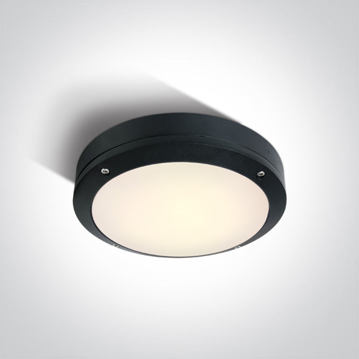 ONE Light Wall / Ceiling Light 10W 600lm 3000K CRI80 IP54 Black 67442/B/W