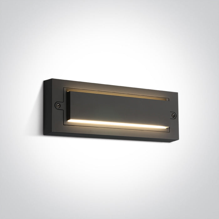 ONE Light | 67502B/AN/W ANTHRACITE LED WALL LIGHT 6W WW DARK LIGHT IP65 230V - OEM NORDIC - Quality Parts Distribution