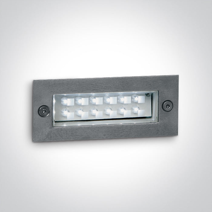 ONE Light | 68002/R S/STEEL WALL RECESSED RED 1,2w IP54 230v - OEM NORDIC - Quality Parts Distribution