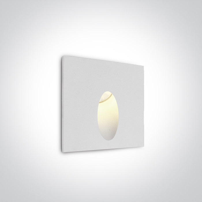 ONE Light Recessed Wall Light 3W 3000K IP54 White 68032/W/W