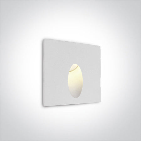 ONE Light Recessed Wall Light 3W 3000K IP54 White 68032/W/W