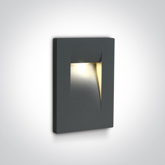 ONE Light | 68062/AN/W ANTHRACITE WALL RECESSED LED 3,6W WW IP65 100-240V - OEM NORDIC - Quality Parts Distribution