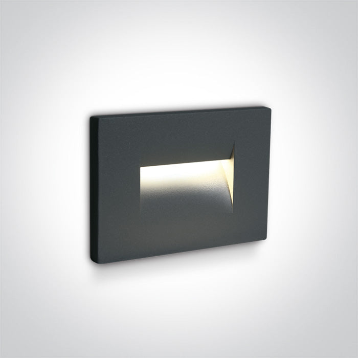 ONE Light | 68064/AN/W ANTHRACITE WALL RECESSED LED 3,6W WW IP65 100-240V - OEM NORDIC - Quality Parts Distribution