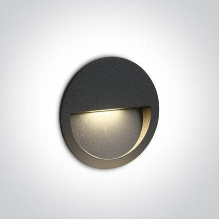 ONE Light | 68068/AN/W ANTHRACITE WALL RECESSED LED 3W IP65 DARK LIGHT 100-240V - OEM NORDIC - Quality Parts Distribution