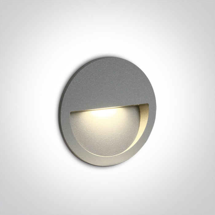 ONE Light | 68068/G/W GREY WALL RECESSED LED 3W IP65 DARK LIGHT 100-240V - OEM NORDIC - Quality Parts Distribution